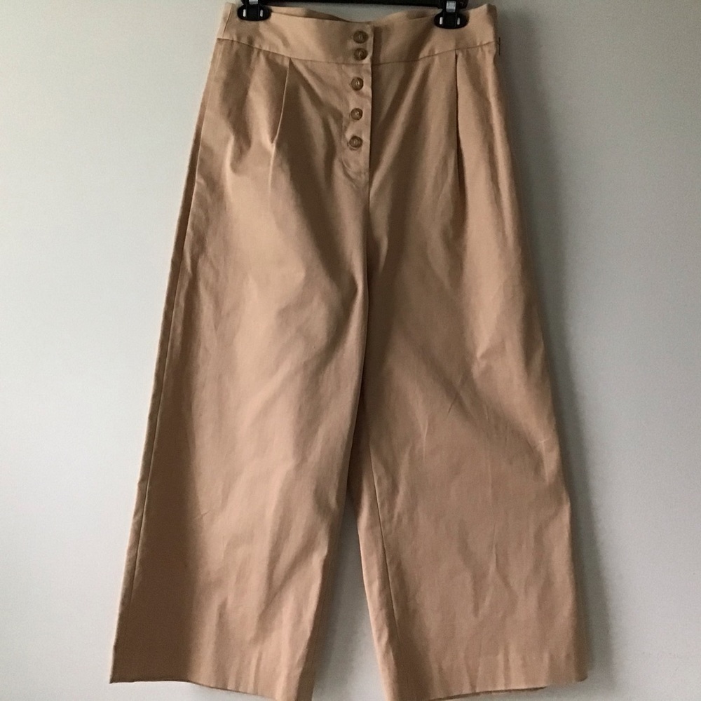 Cremieux Pants 8 NWT $129 Khaki Wide Leg